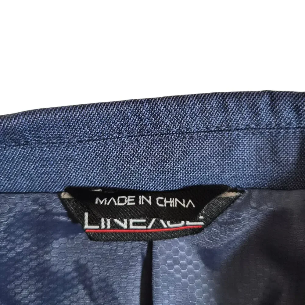 NWT Lineage Signature Collection Suit Jacket Blazer Mens 46R Blue Andrew Coat